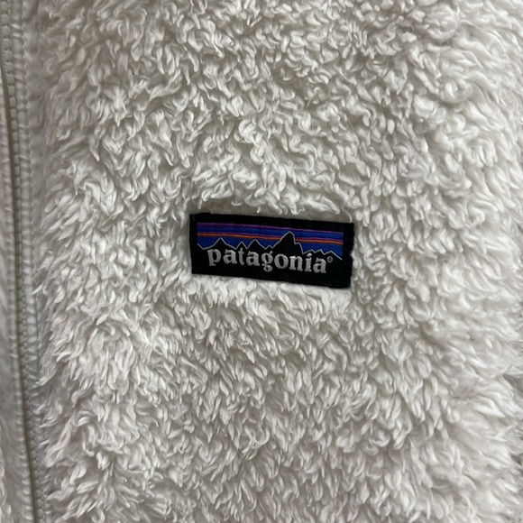 Patagonia Women's Los Gatos Fleece White Logo Jacket SZ L - Picture 7 of 16